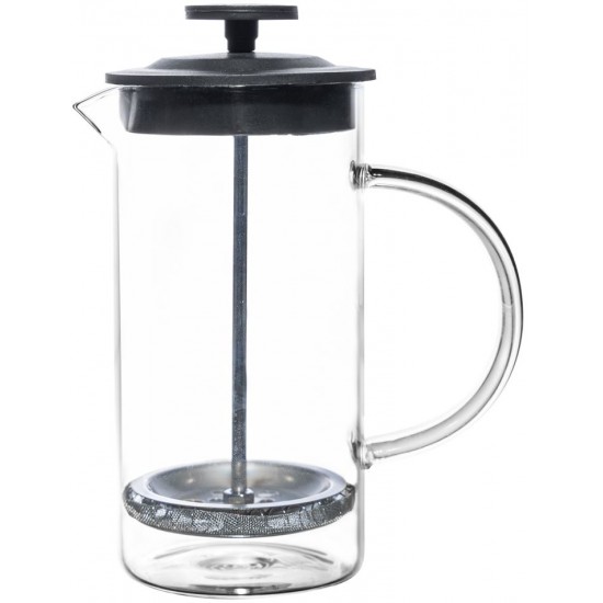 Cafeteira 400ml Prensa Francesa De Vidro Borossilicato E Tampa De Plástico Preta Lyon